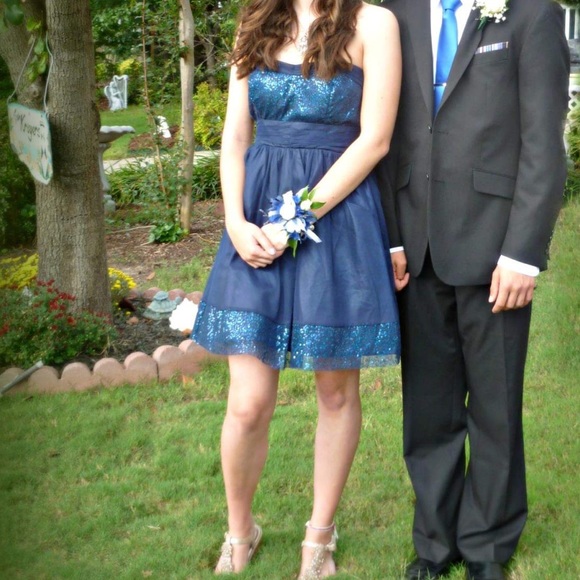 🍾Navy party dress with sequins🎉 - Picture 5 of 5